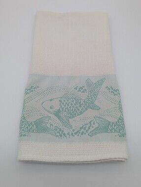 Le Jacquard Francais Primrose Bordier Pour Tea Towel - White/Turquoise